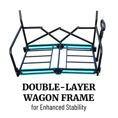 3-in-1 Convertible Wagon Cart, Switches Into 2-Seater, Ideal for Beach, Camping, Soccer & Baseball Games