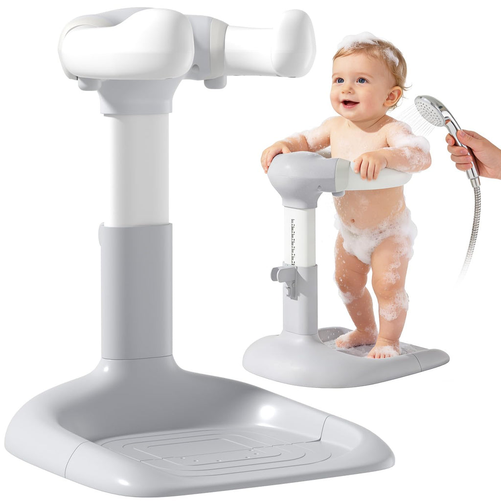 Baby Shower Assist Holder with Anti-Pinch Silicone & Anti-Slip Base for Toddlers 6–36 Months
